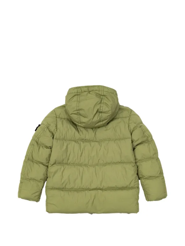 Stone Island Junior フーデッド パデッドジャケット | グリーン