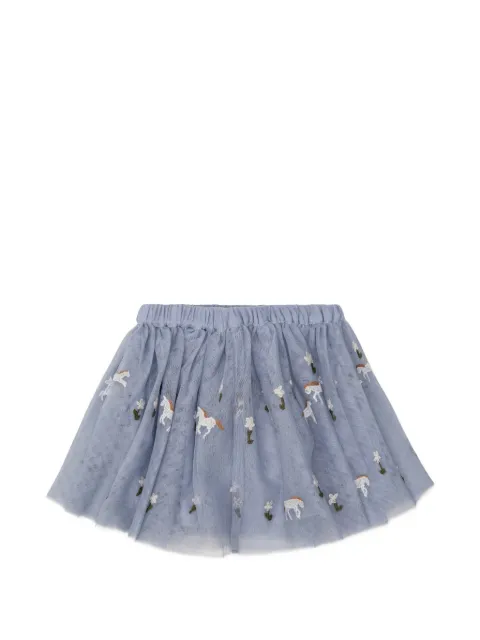 Stella McCartney Kids falda con tutú bordado