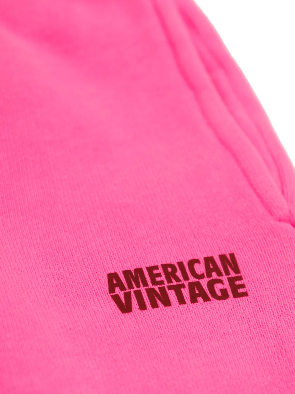 American Vintage Kids Izubird logo-print drawstring track pants Roze