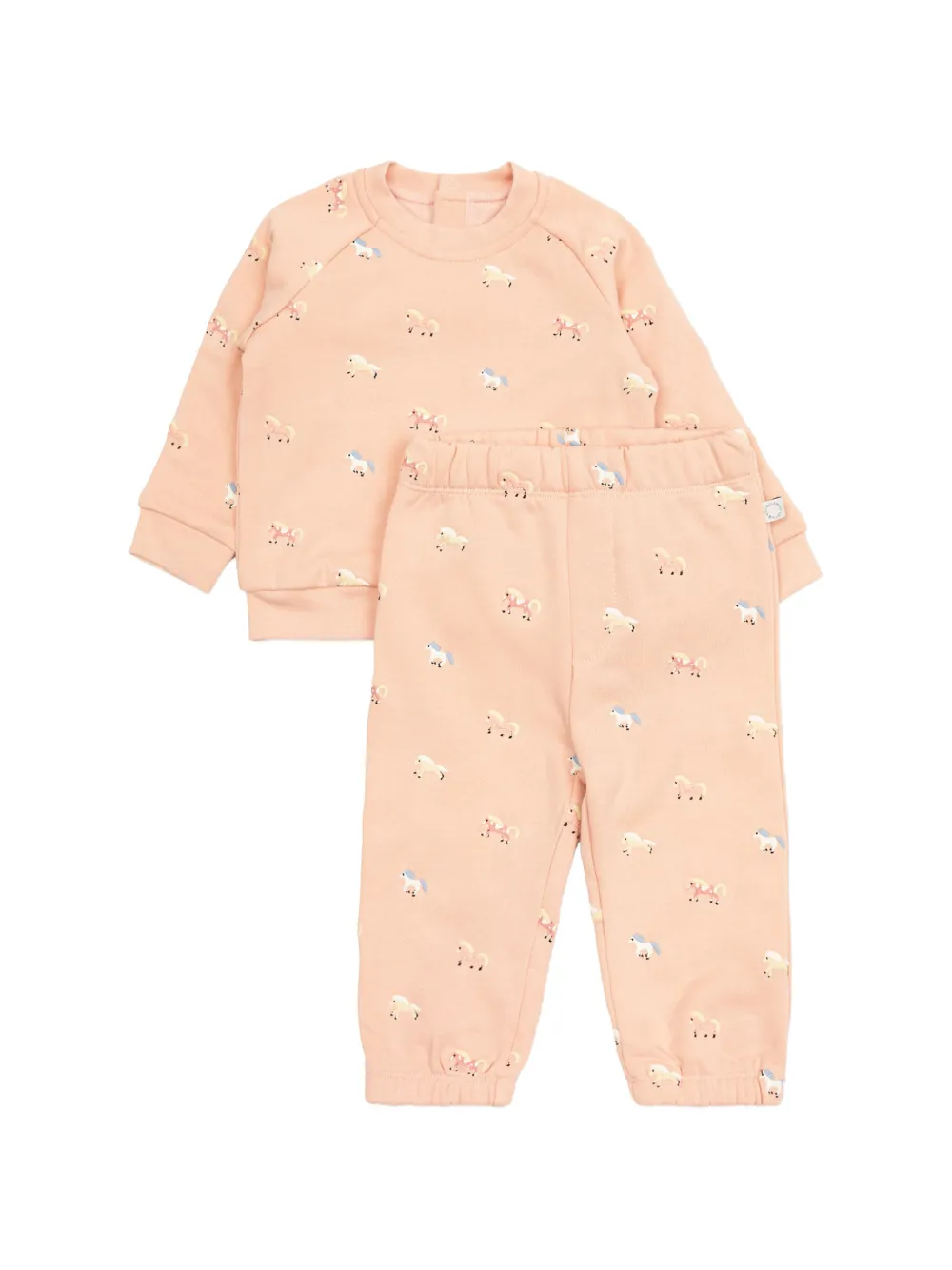 Stella McCartney Kids horse-print tracksuit set Roze