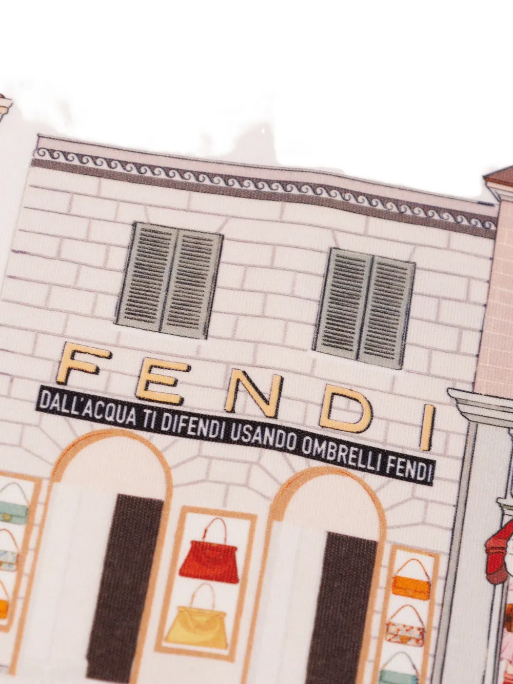 Fendi Kids graphic-print T-shirt Wit