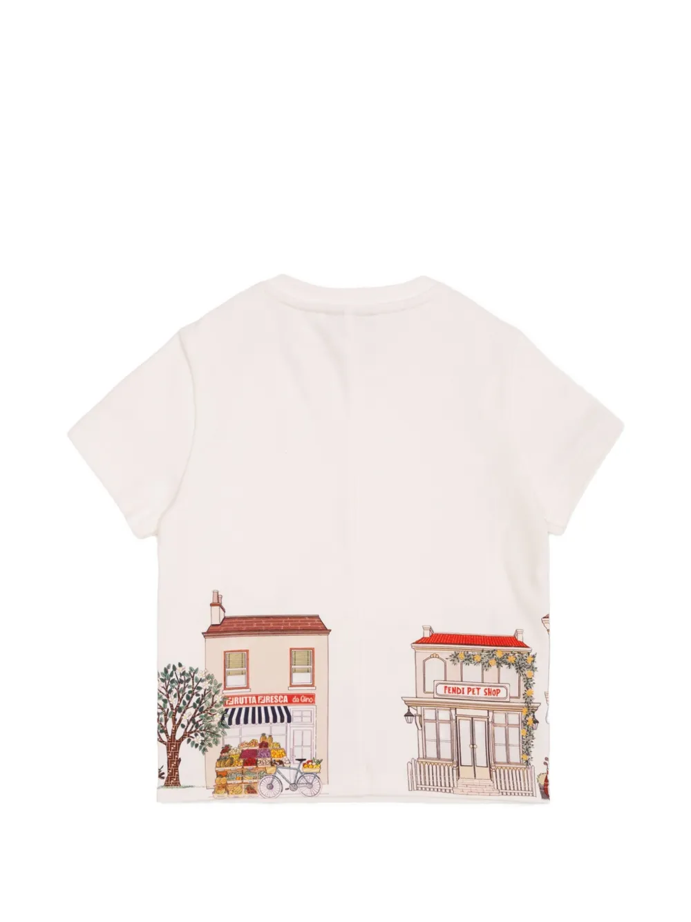 Fendi Kids graphic-print T-shirt Wit