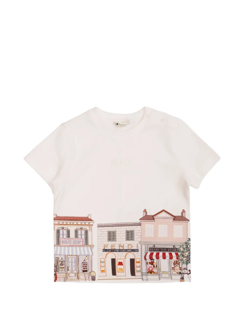 Fendi Kids graphic-print T-shirt - Weiß