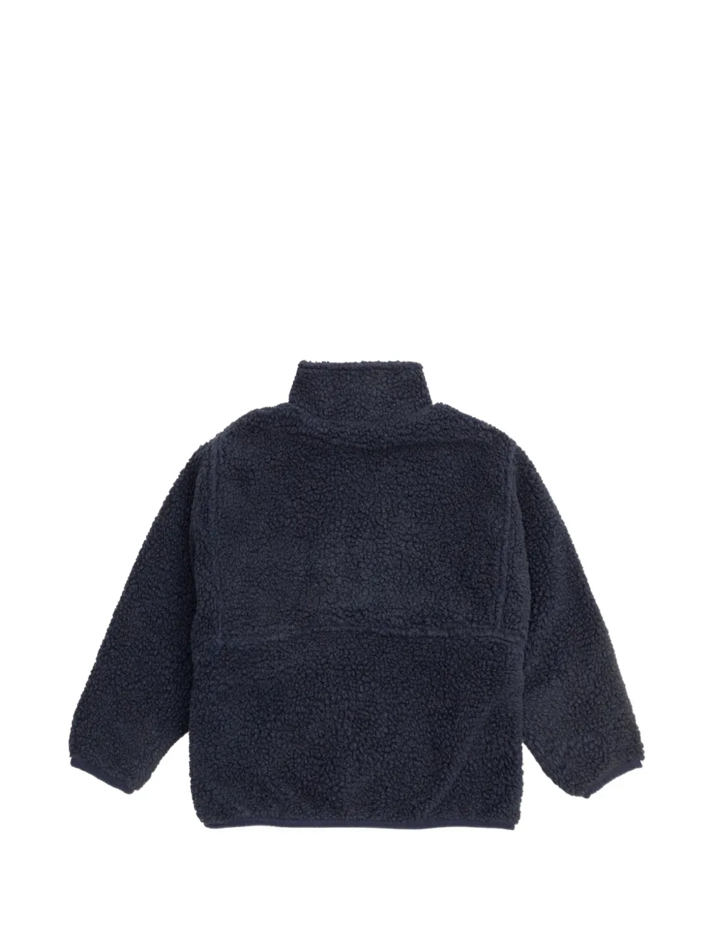 American Vintage Kids Hoktown logo-patch fleece jacket Blauw
