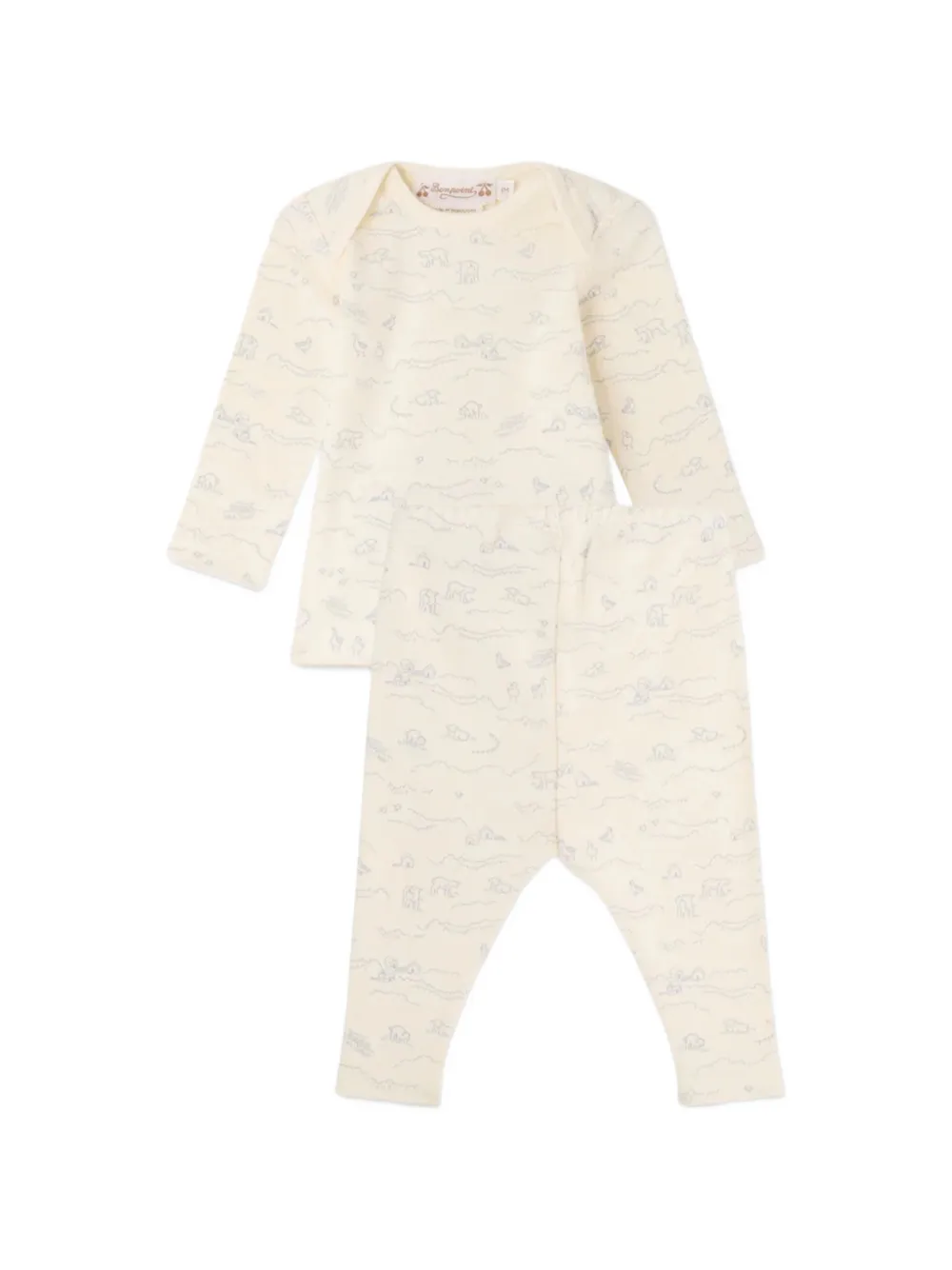 Bonpoint Timi graphic-print trousers set - Nude