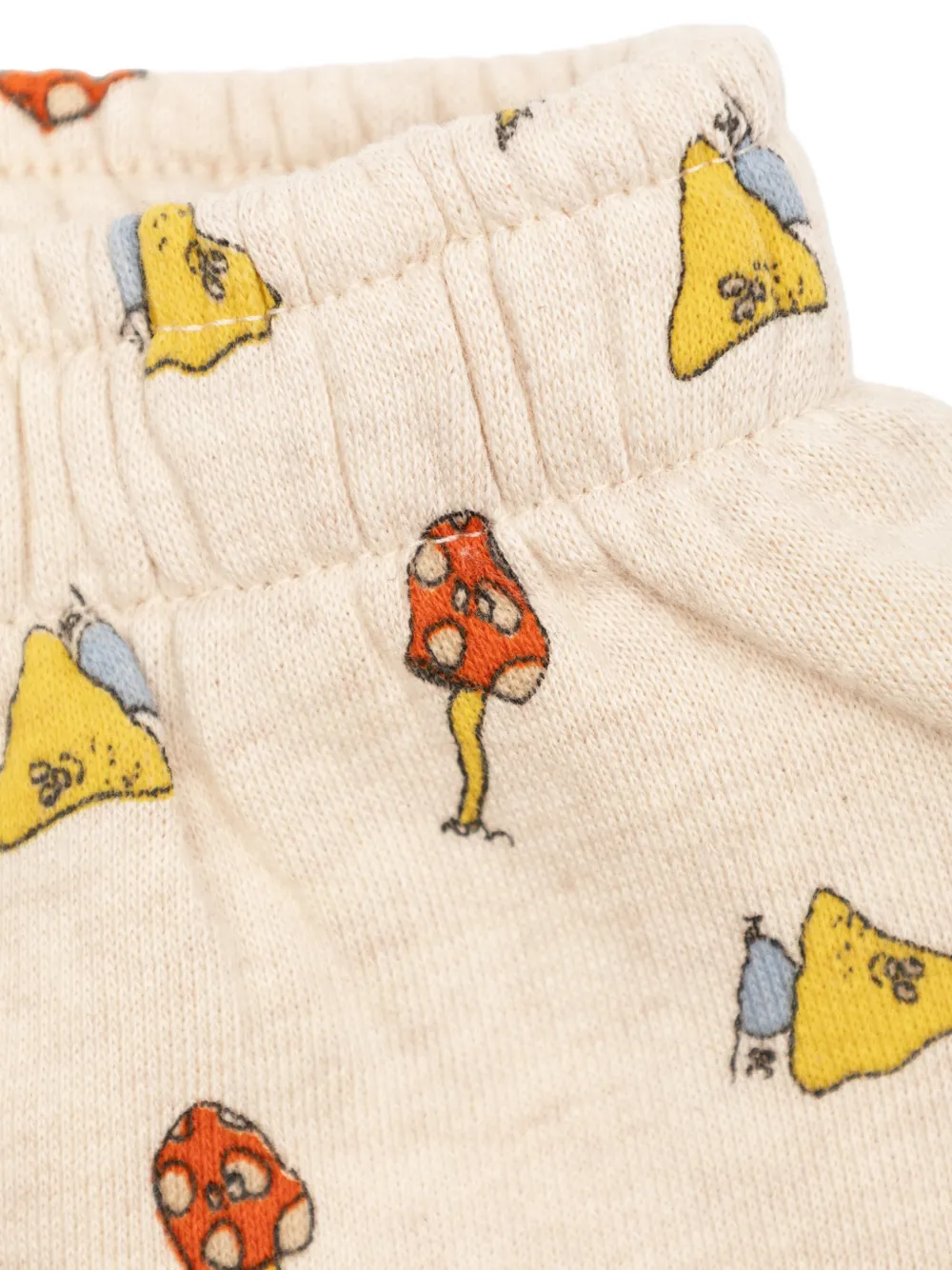 Bobo Choses Mush Monster Duo broek met paddenstoelprint Beige