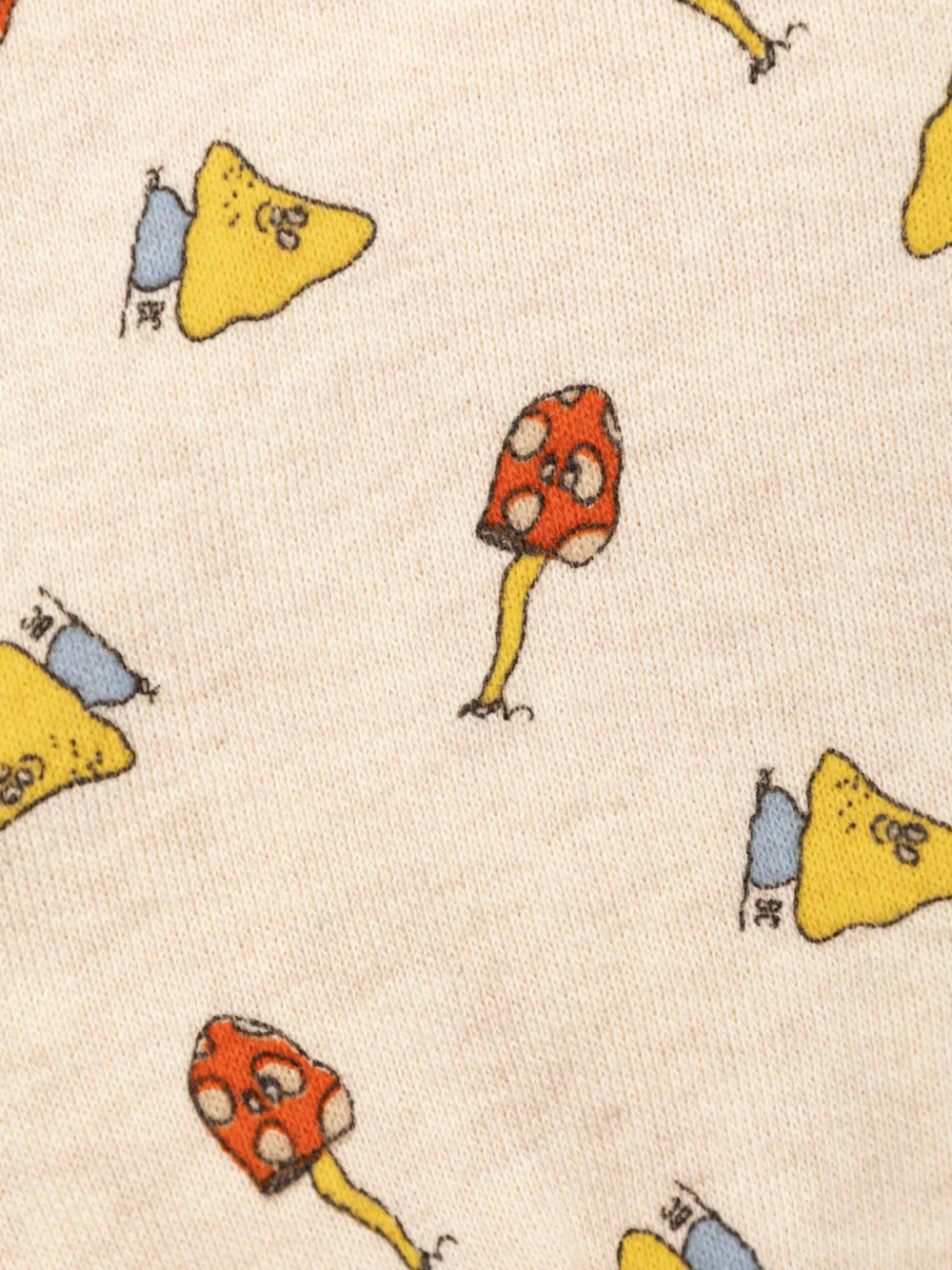 Bobo Choses Mush Monster Duo broek met paddenstoelprint Beige