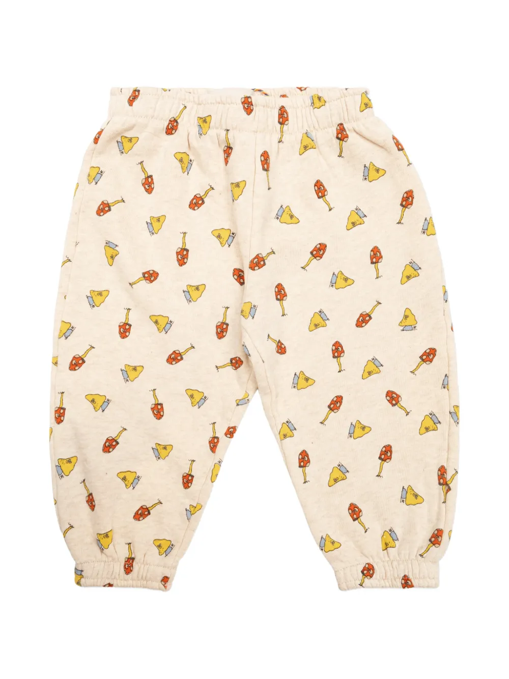 Bobo Choses Mush Monster Duo broek met paddenstoelprint Beige