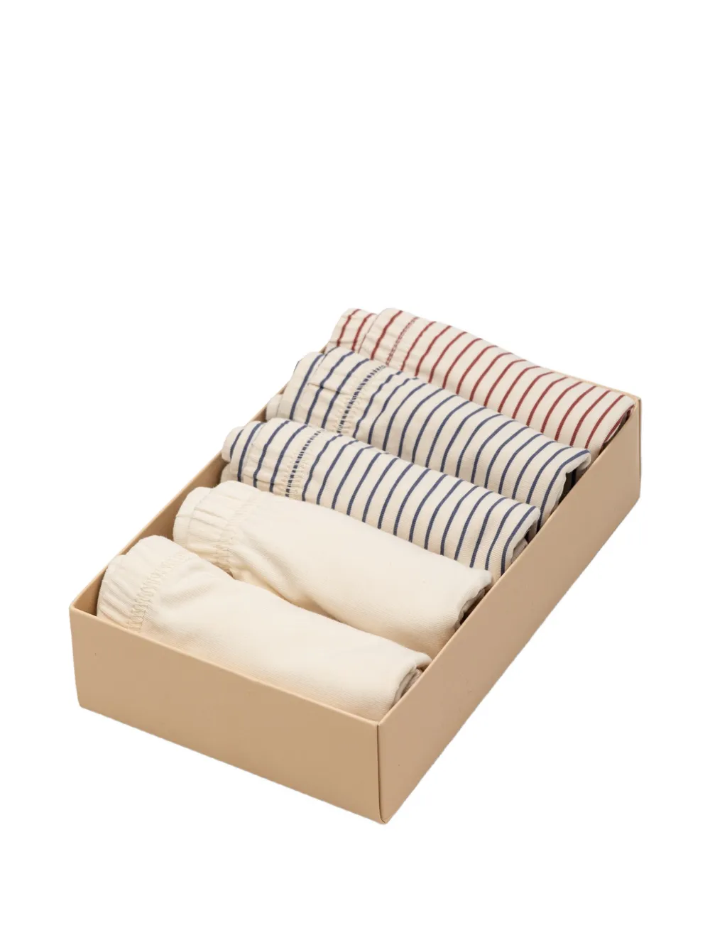 Konges Sløjd Gestreepte boxershorts van katoenblend Beige