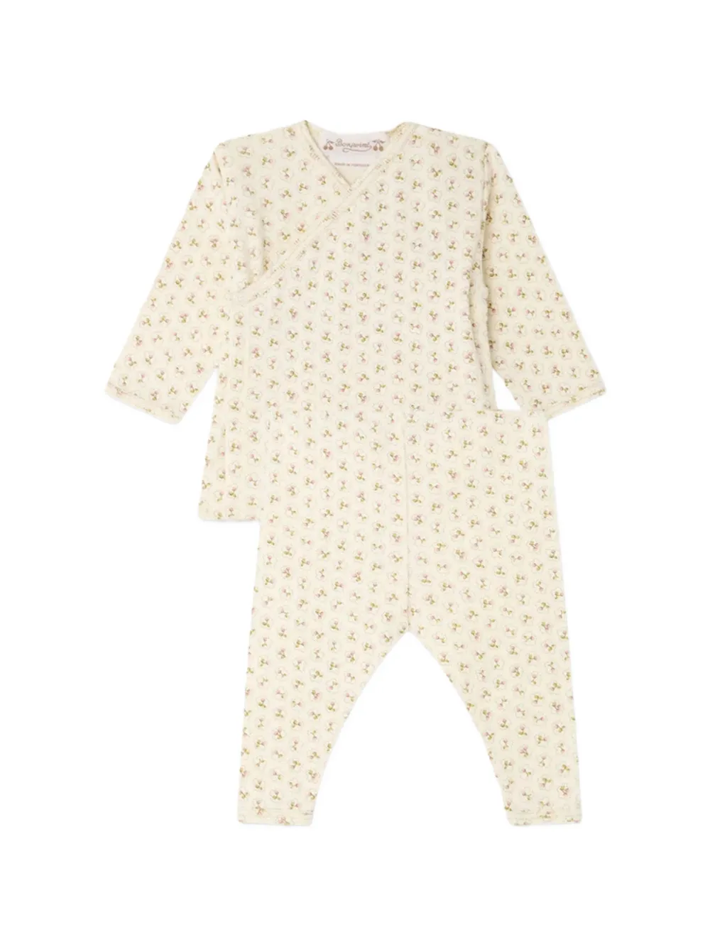 Bonpoint Timao cherry-print set - Nude