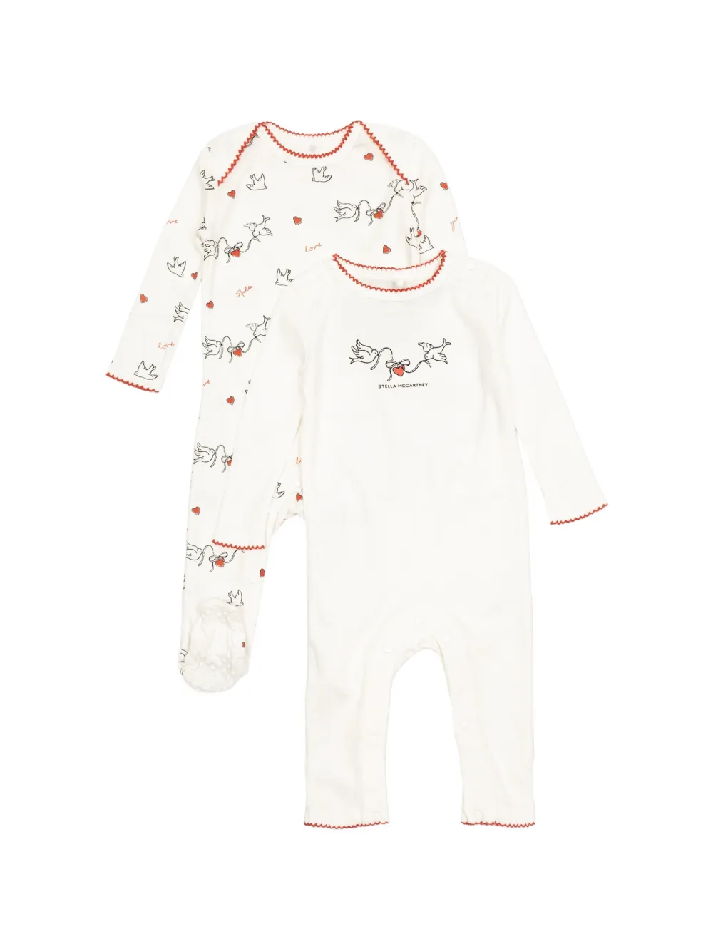 Stella McCartney Kids graphic-print sleepsuits (set of two) - Weiß