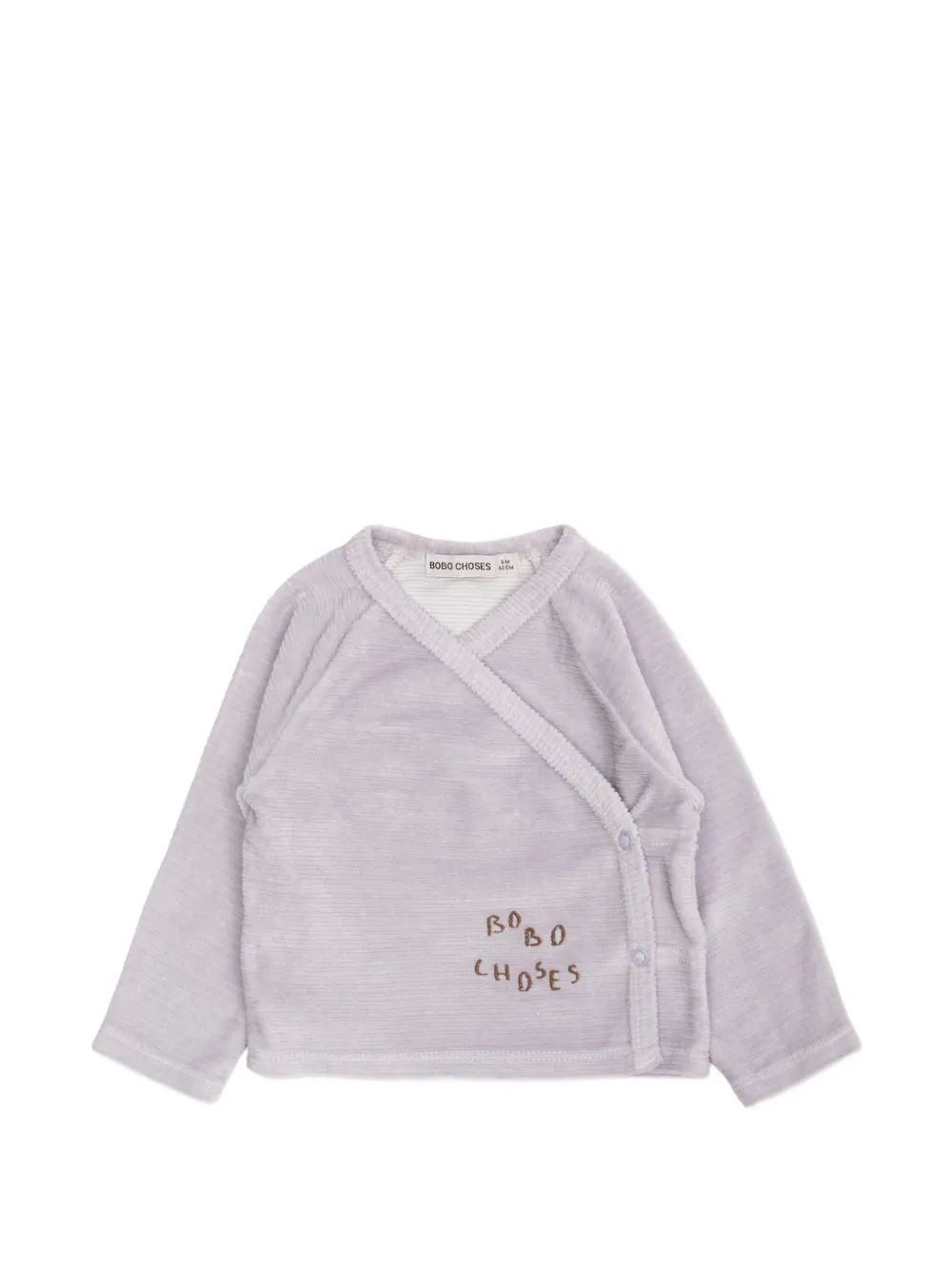 Bobo Choses T-shirt met geborduurd logo en wikkelstijl Paars