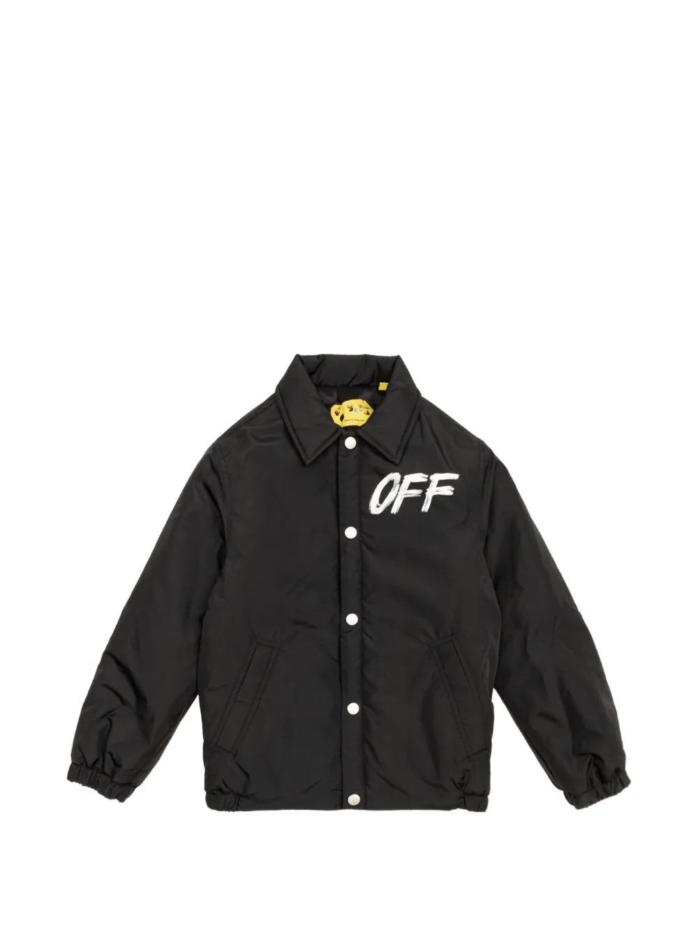 Off-White Kids logo-print bomber jacket - Schwarz