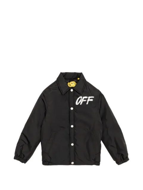 Off-White Kids logo-print bomber jacket