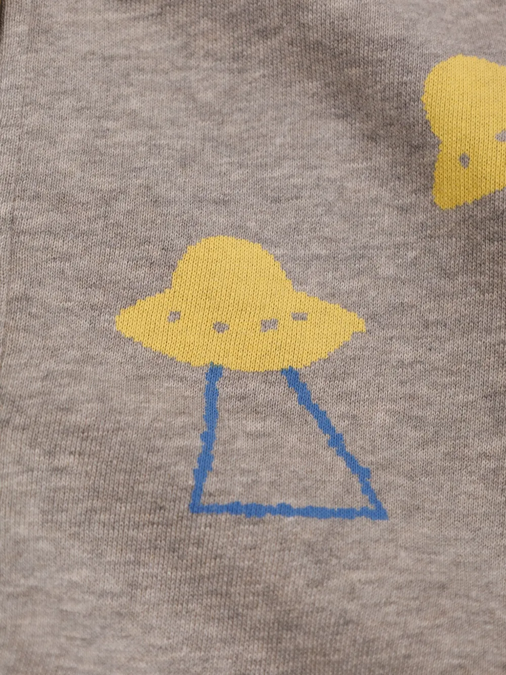 Bobo Choses Pixel Abduction graphic-print zip-up hoodie Grijs