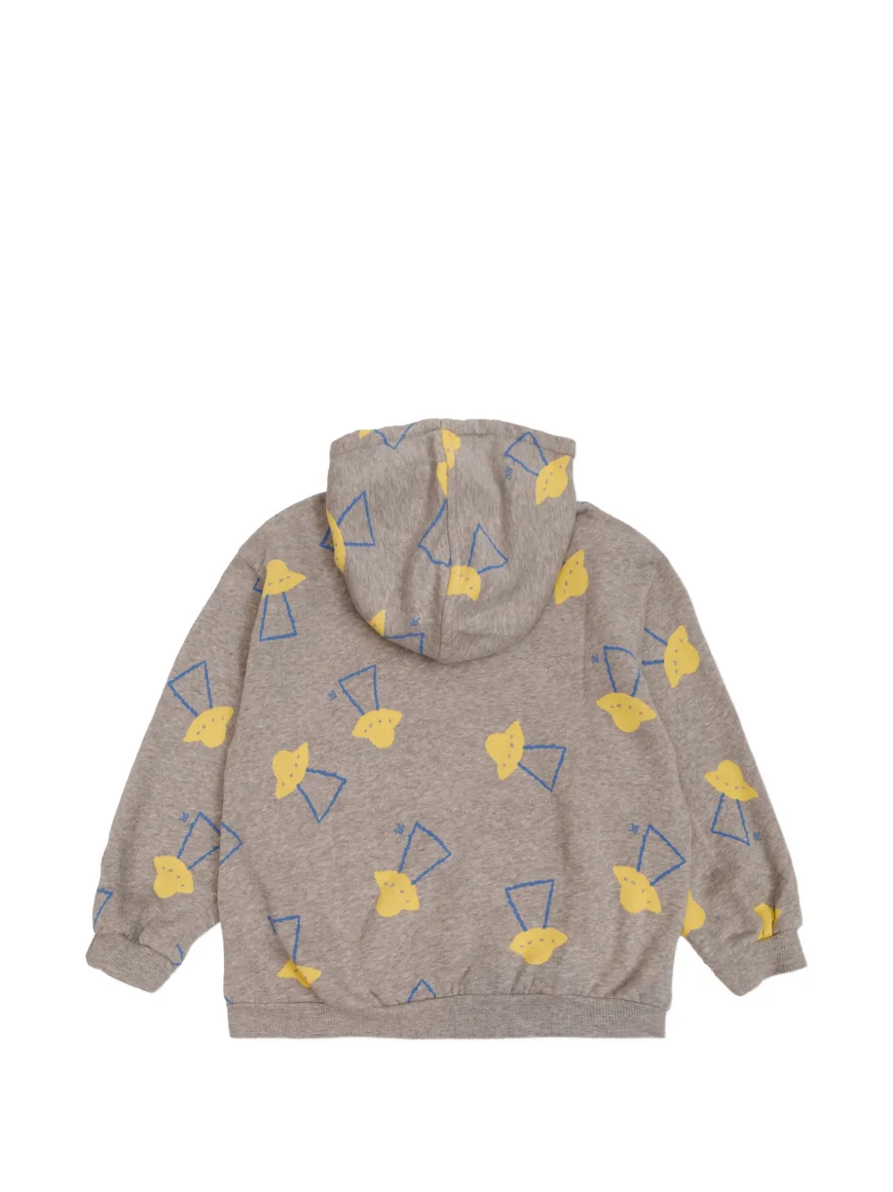 Bobo Choses Pixel Abduction graphic-print zip-up hoodie Grijs