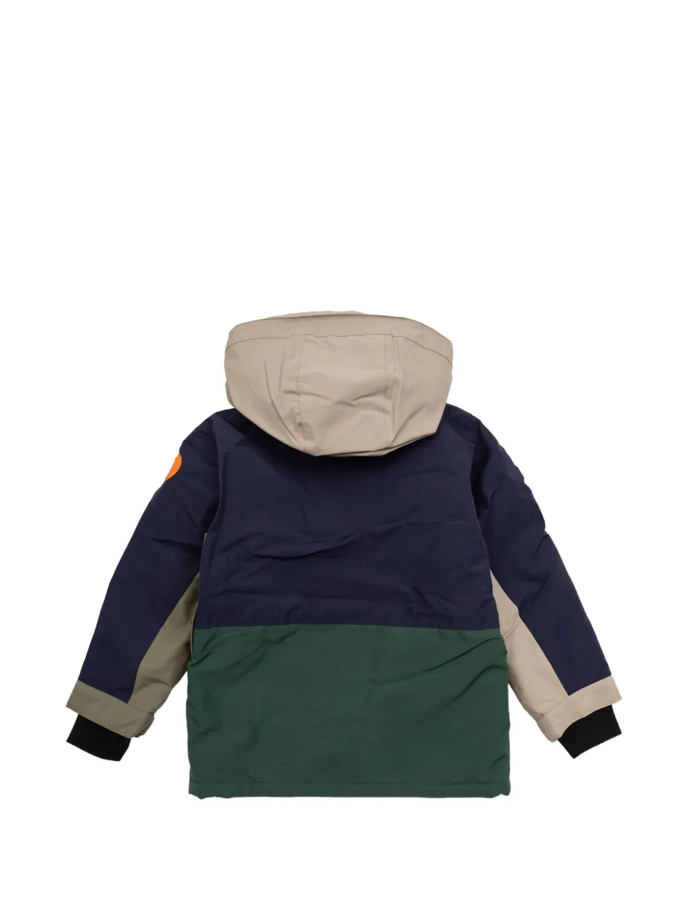 Stella McCartney Kids colour-block hooded snow jacket Blauw