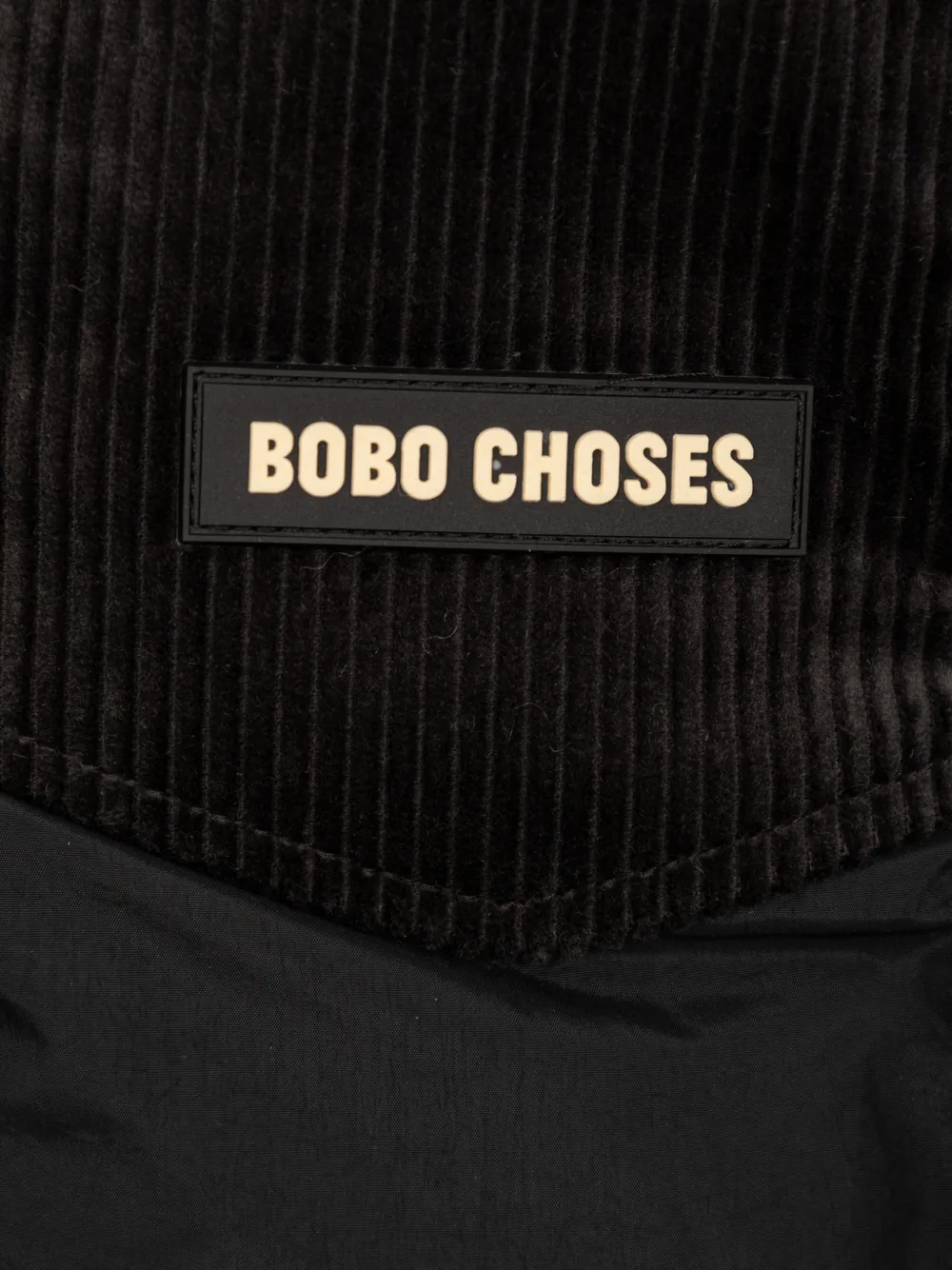Bobo Choses corduroy-panelled hooded jacket Blauw