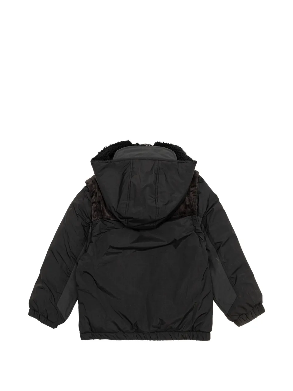 Bobo Choses corduroy-panelled hooded jacket Blauw