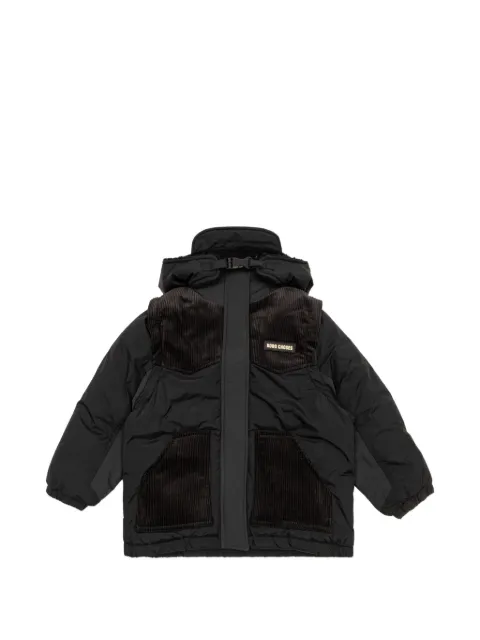 Bobo Choses corduroy-panelled hooded jacket