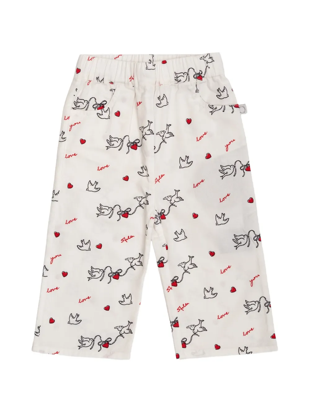 Stella McCartney Kids Trainingsbroek met print Beige