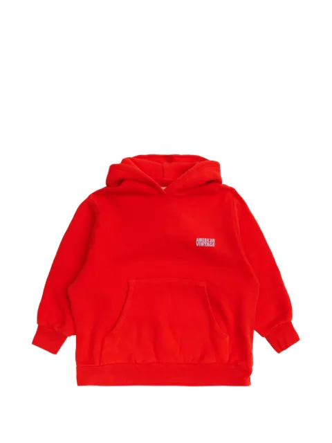 American Vintage Kids hoodie con logo estampado y bolsillo