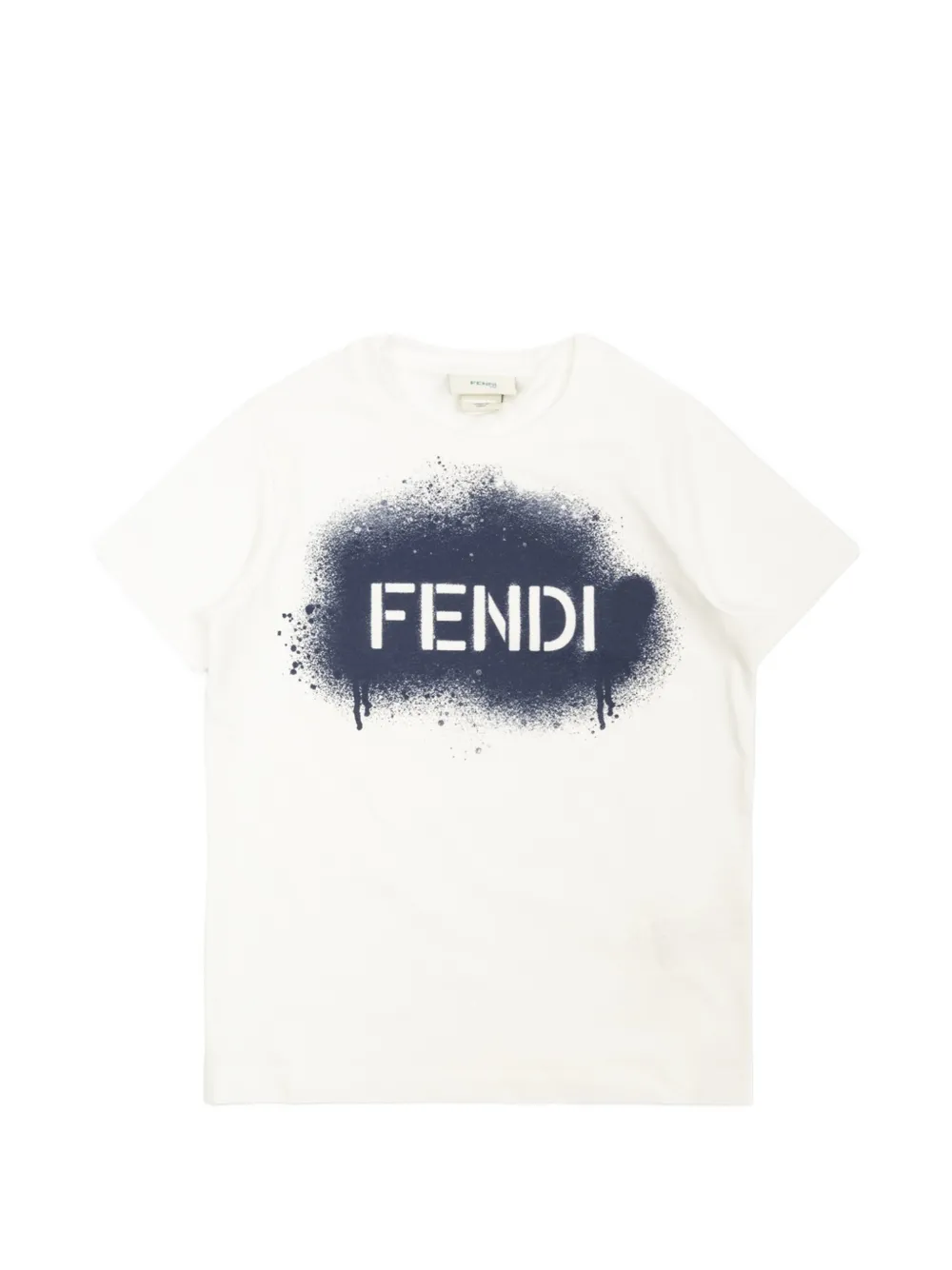 Fendi Kids logo-print T-shirt - Bianco