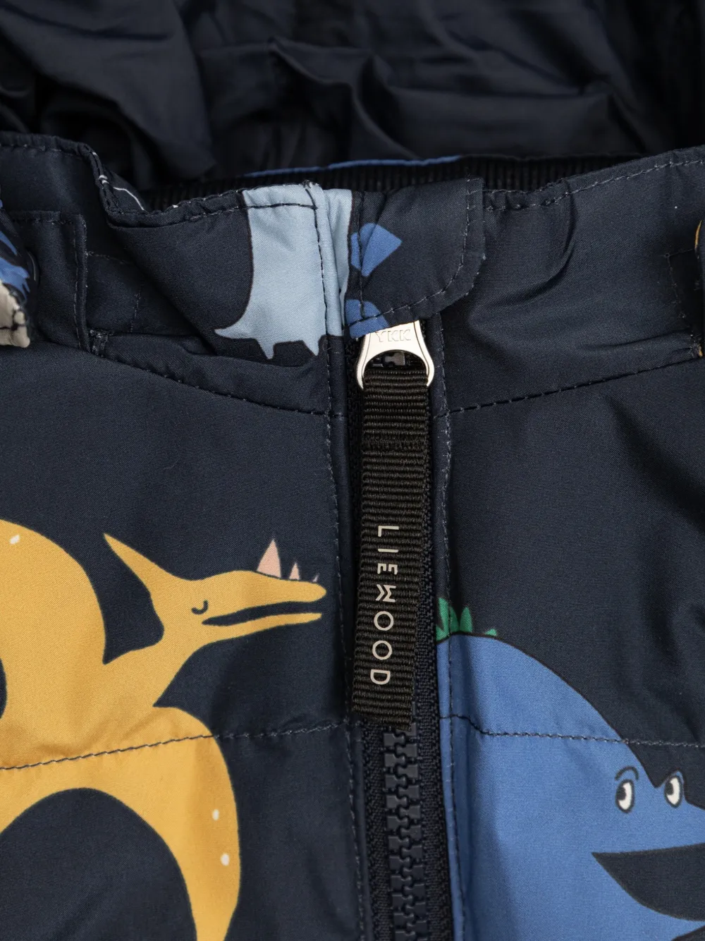Liewood Polle dinosaur-print hooded jacket Blauw