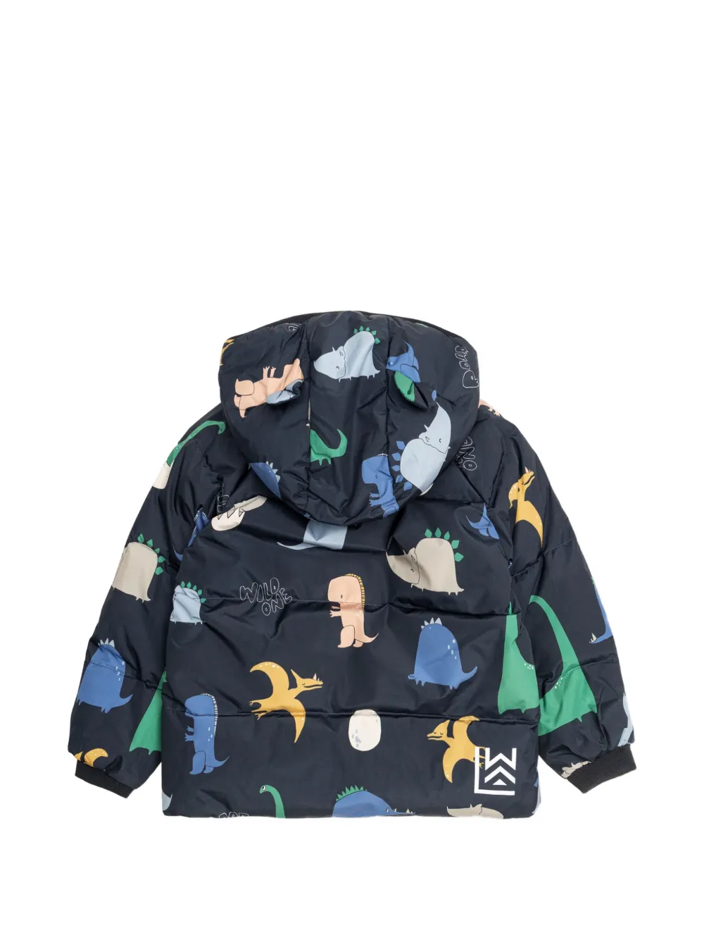 Liewood Polle dinosaur-print hooded jacket Blauw