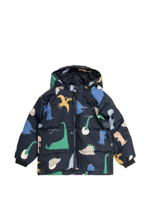 Liewood Polle dinosaur-print hooded jacket
