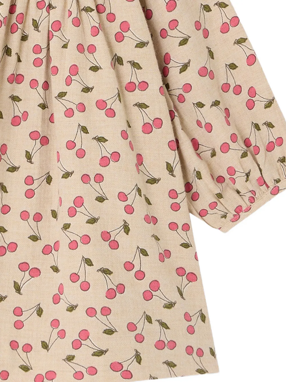 Bonpoint Muce cherry-print mini dress Beige