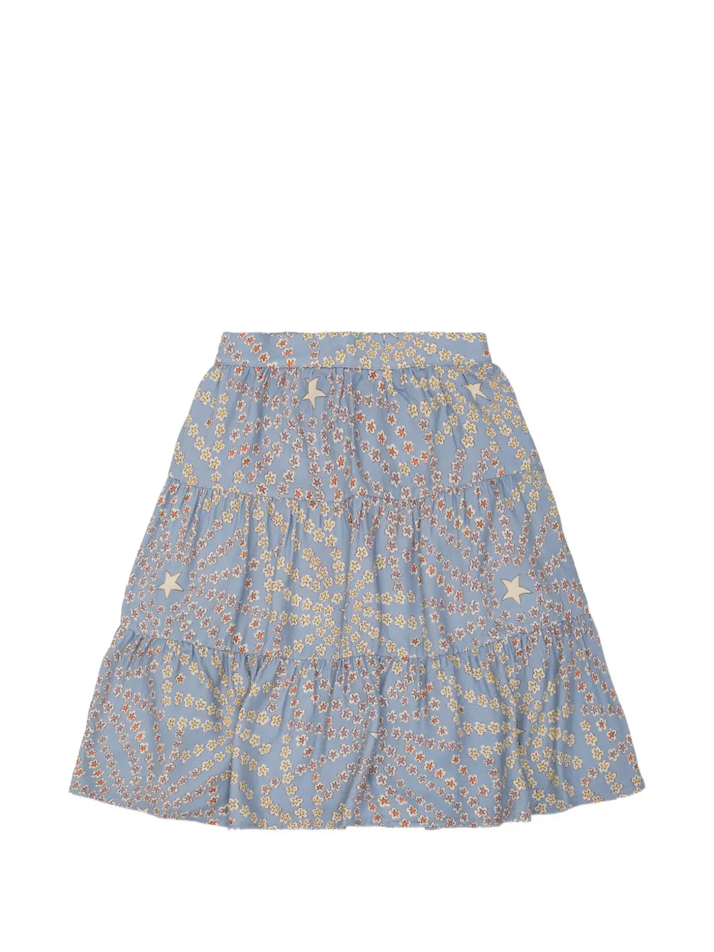 Stella McCartney Kids star-print tiered skirt - Blu