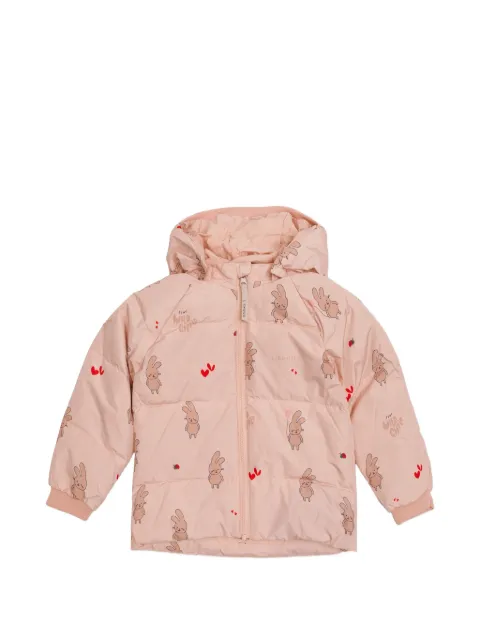 Liewood Polle rabbit-print puffer jacket