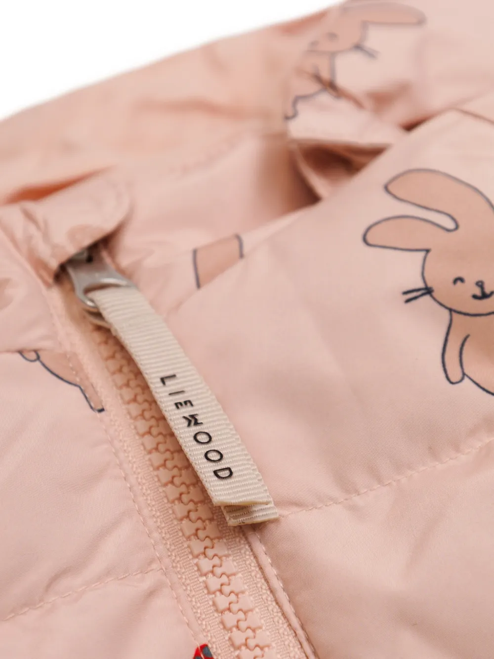 Liewood Polle donsjack met konijnenprint Roze