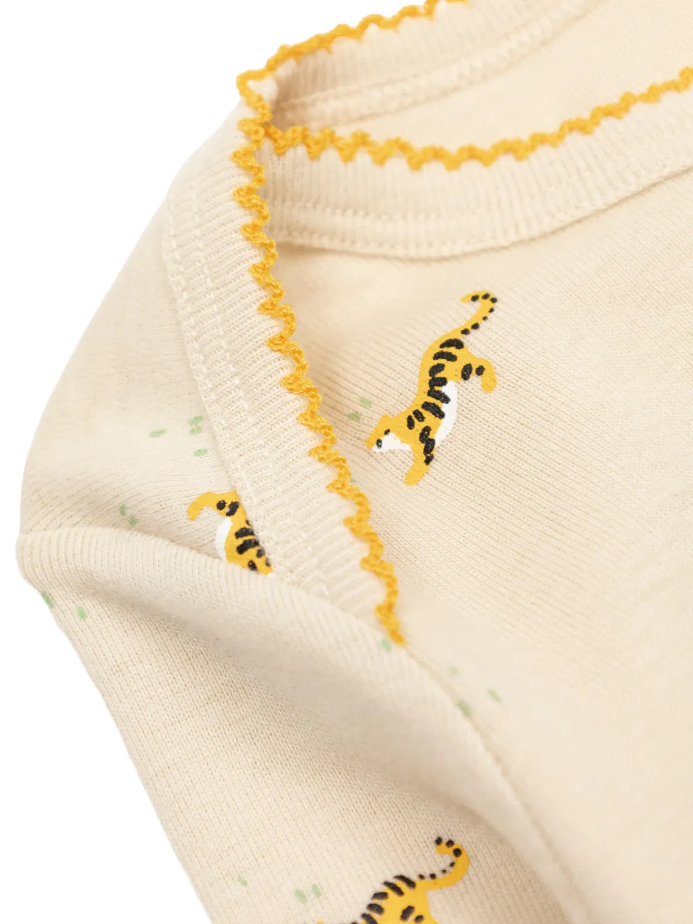 Stella McCartney Kids tiger-print sleepsuits (set of two) Beige
