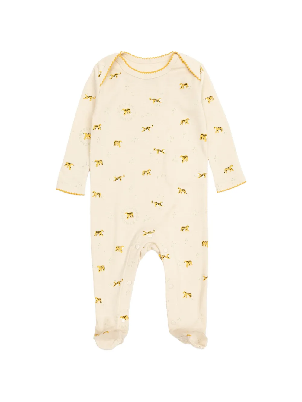 Stella McCartney Kids tiger-print sleepsuits (set of two) Beige