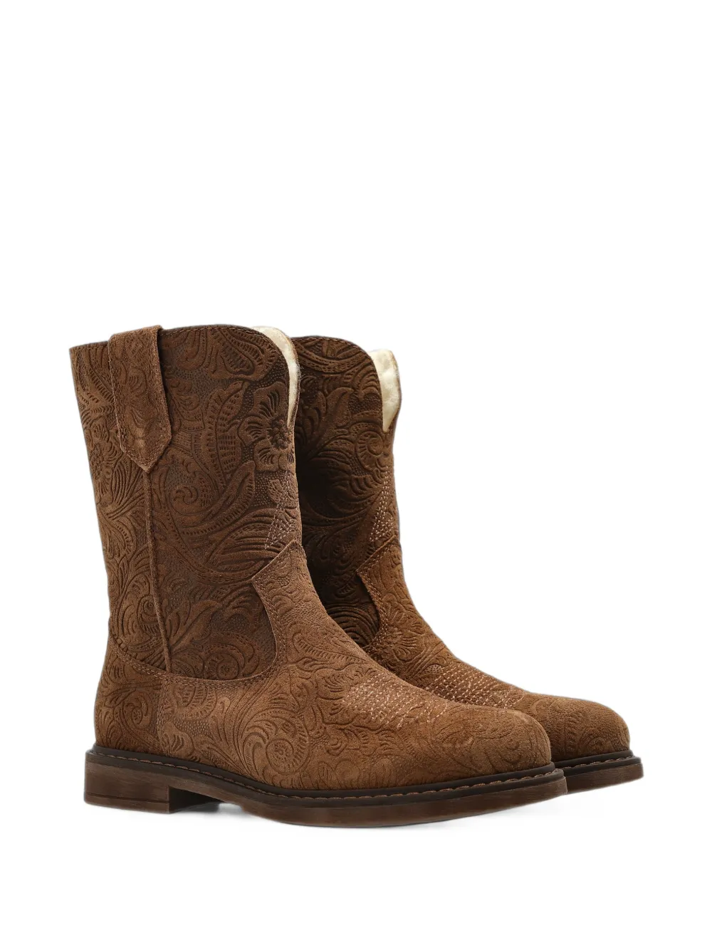 Golden Goose Kids bottines Wish Star embossées - Marron Golden Goose Kids bottines Wish Star embossées - Marron