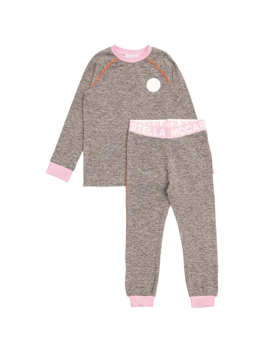 Stella McCartney Kids marl-effect tracksuit - Grigio