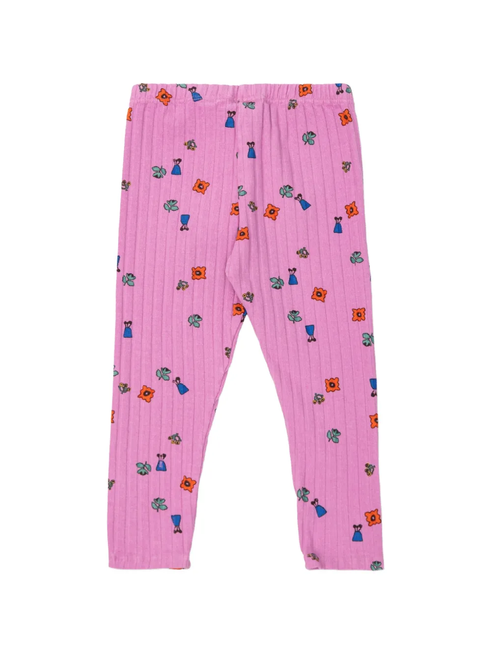 Bobo Choses Blossom geribbelde legging met bloemenprint Roze