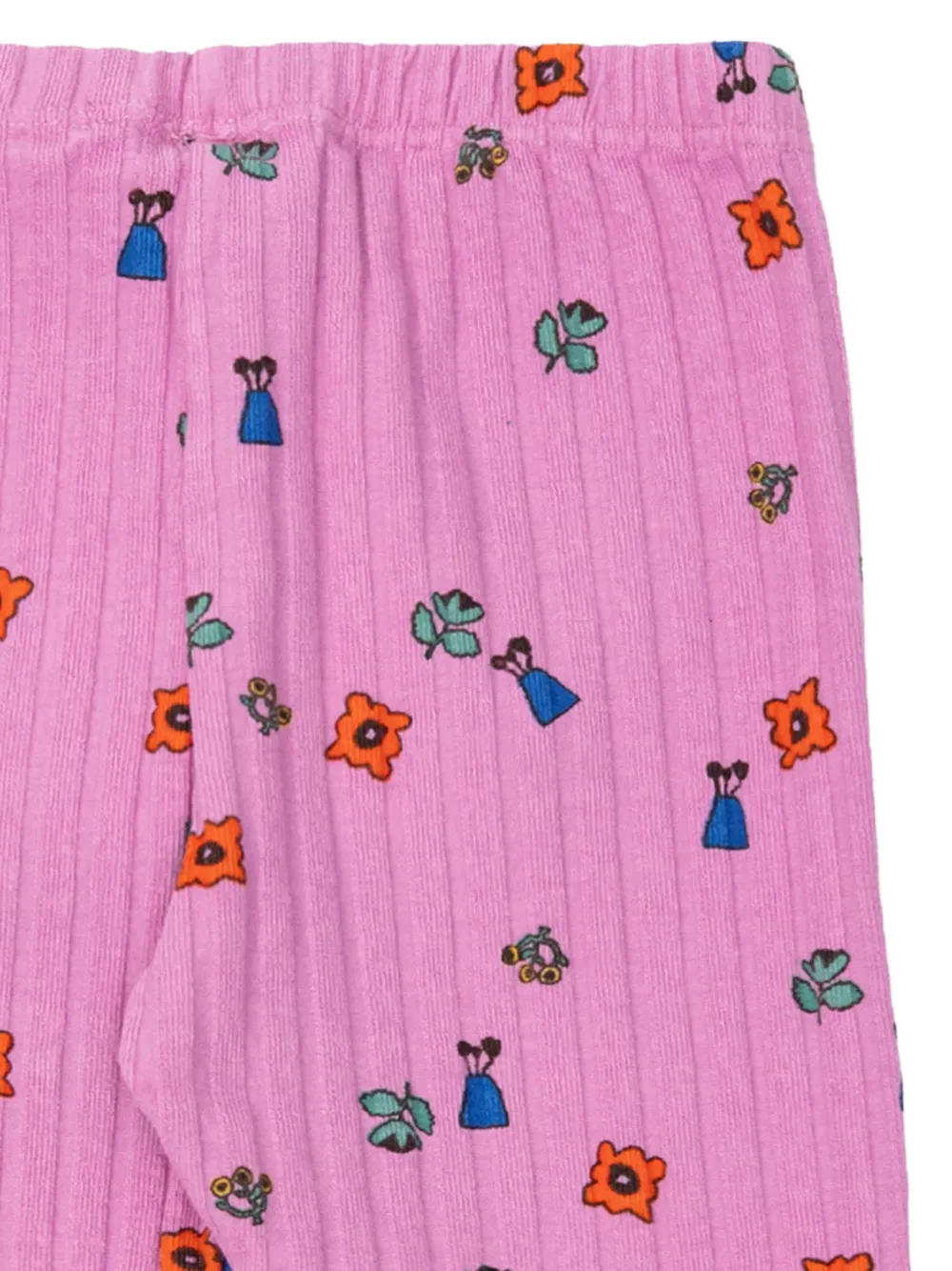 Bobo Choses Blossom geribbelde legging met bloemenprint Roze