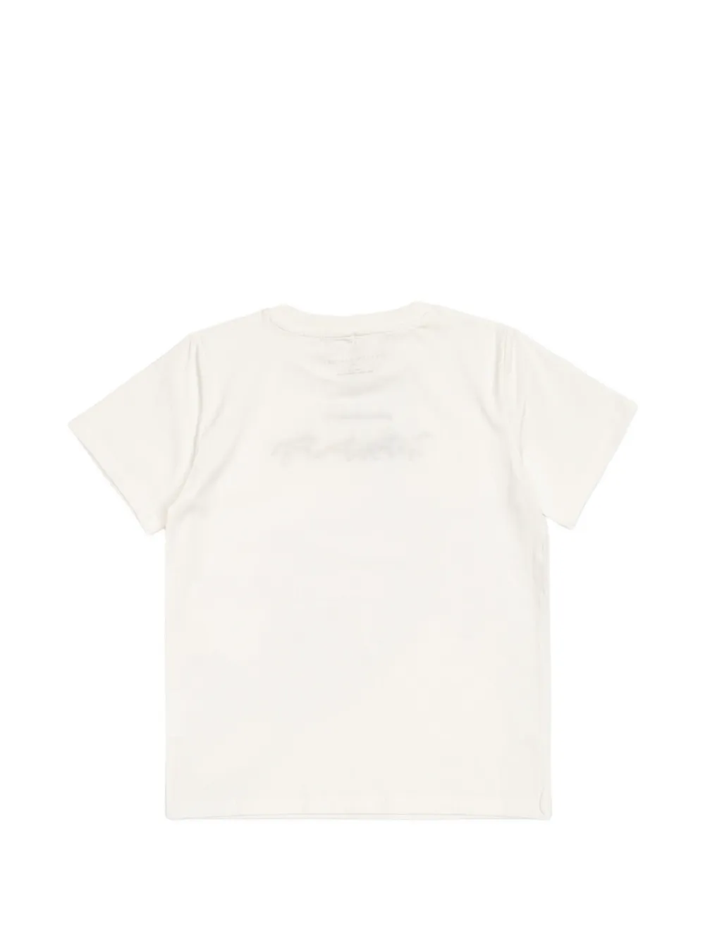 Stella McCartney Kids T-shirt met borduurwerk en paardenprint Wit