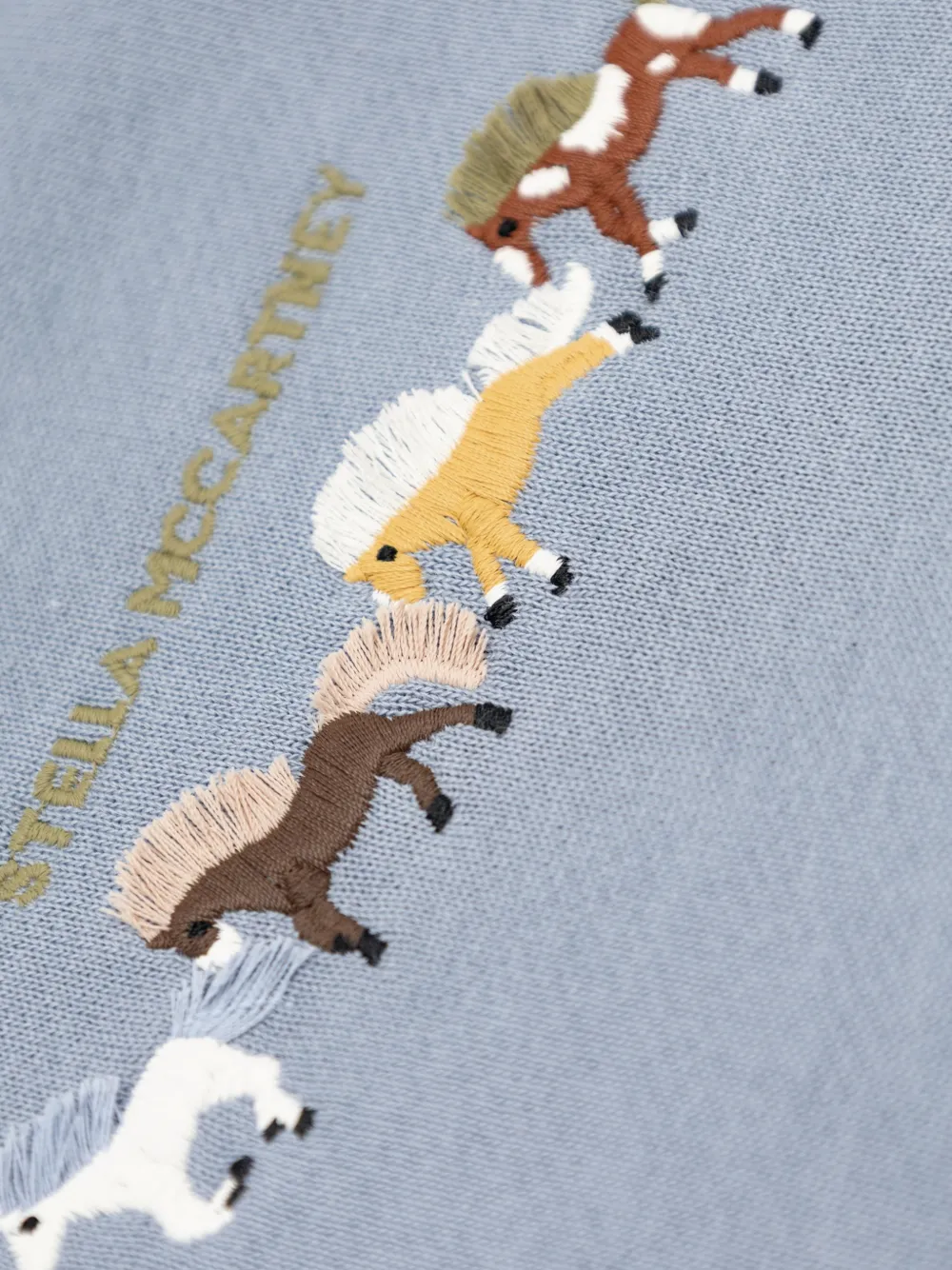 Stella McCartney Kids horse-embroidered tracksuit set Blauw