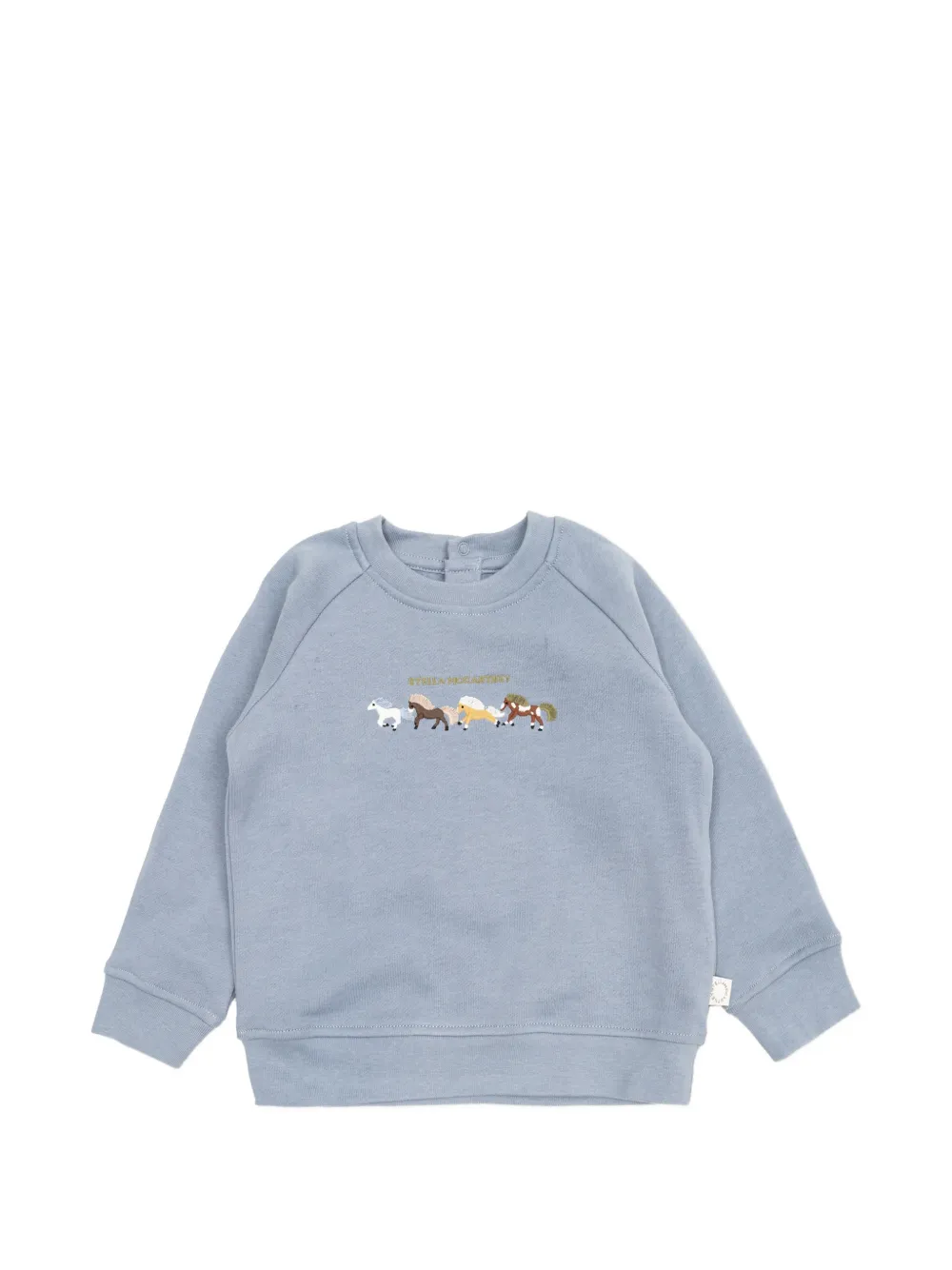 Stella McCartney Kids horse-embroidered tracksuit set Blauw