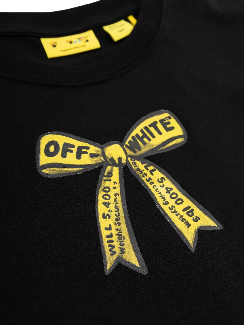 Off-White Kids Arrows T-shirt met strik Zwart