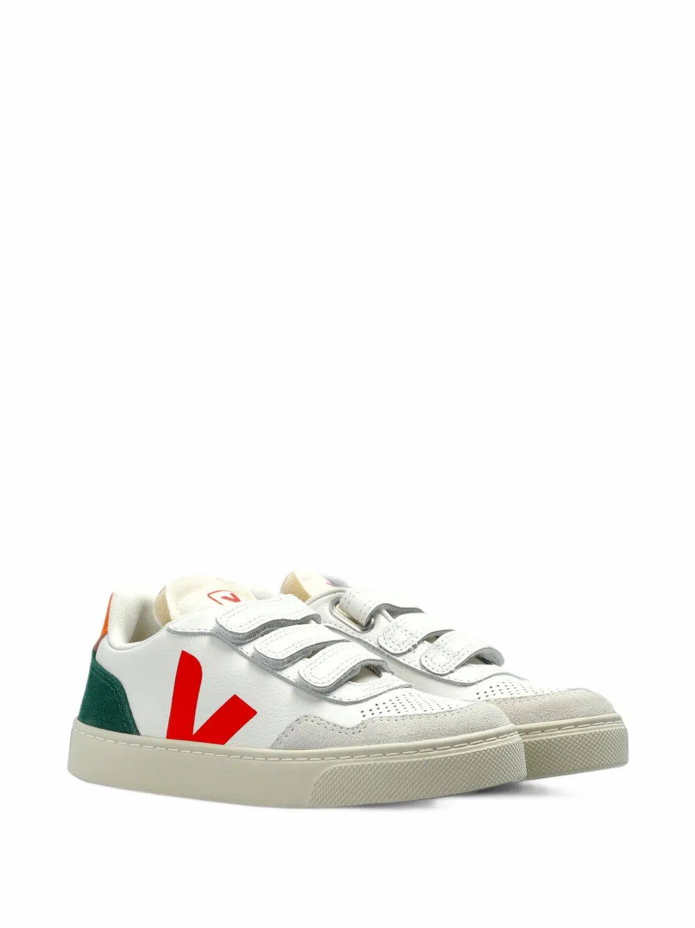 VEJA Kids V-90 leather sneakers - Bianco