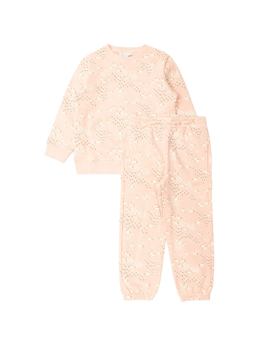 Stella McCartney Kids horse-print tracksuit Roze