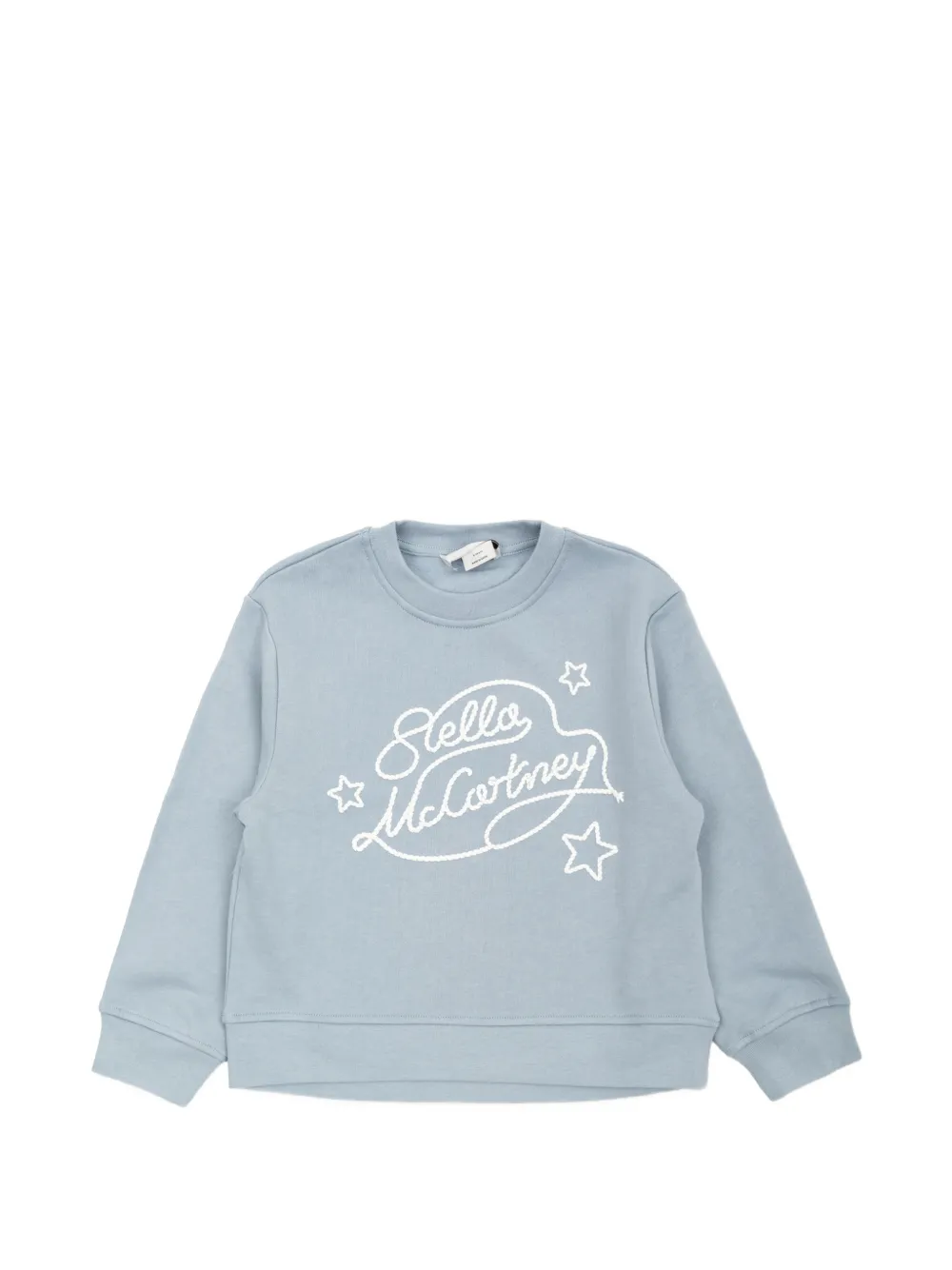 Stella McCartney Kids Sweater met geborduurd logo Blauw