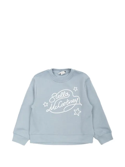 Stella McCartney Kids sudadera con logo bordado