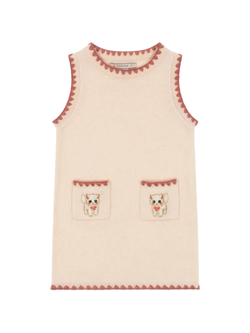 Konges Sløjd robe courte Collette à motif chat brodé - Rose Konges Sløjd robe courte Collette à motif chat brodé - Rose