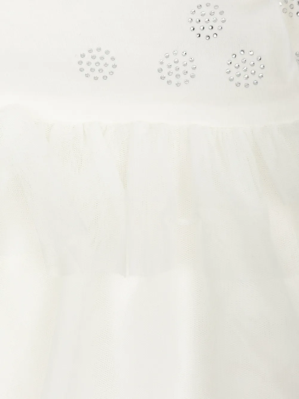 Stella McCartney Kids T-shirt met tulen afwerking en pailletten Wit